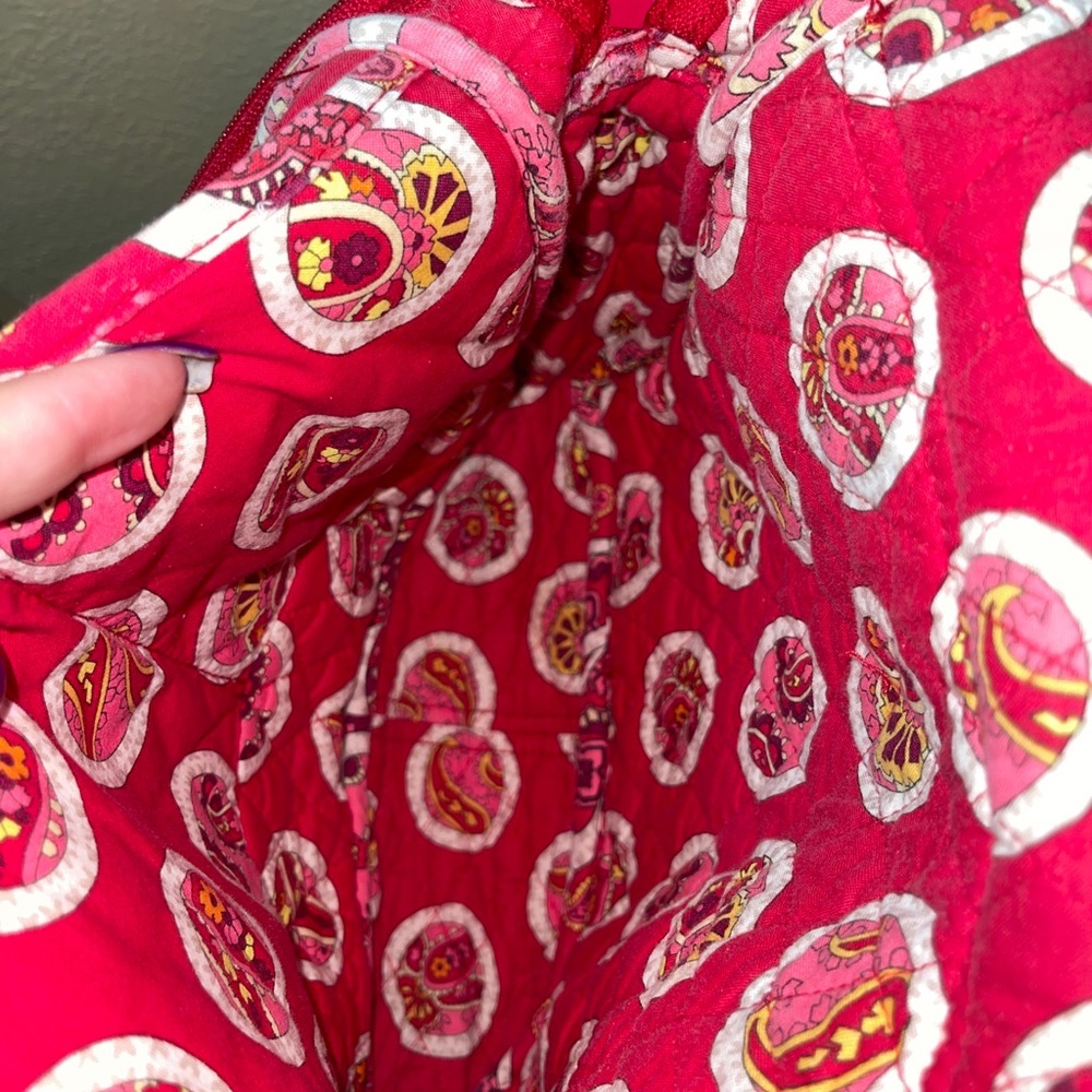Vera Bradley Red and Pink Patterned Backpack - Picture 10 of 13